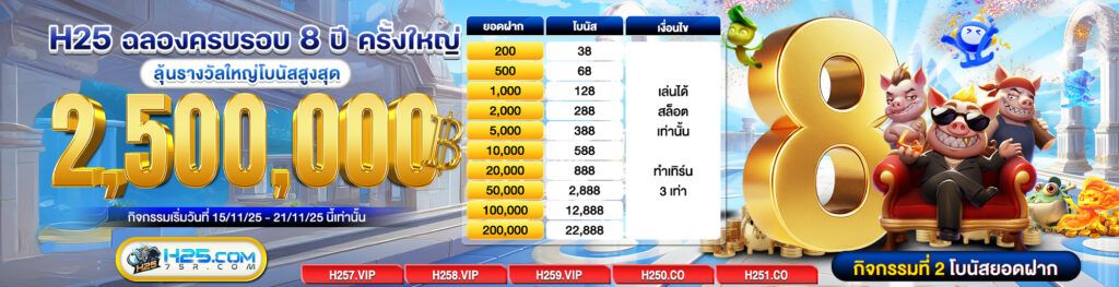 h25 ลุ้นรางวัลใหญ่